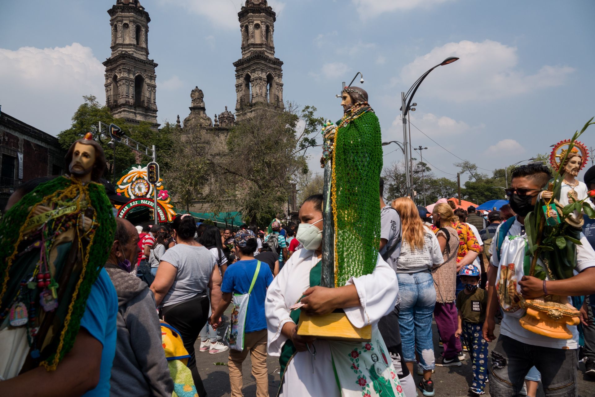 Festejo a San Judas Tadeo, la mayor concentración en CDMX desde el inicio de la pandemia