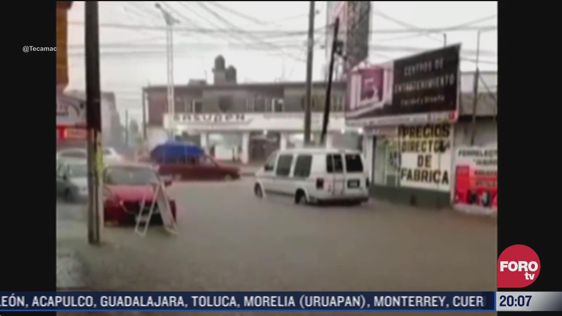 fuertes lluvias provocan inundaciones en el centro y sur de tecamac