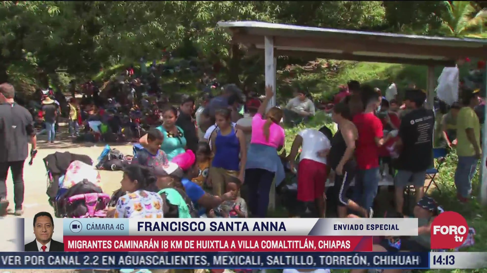 la caravana migrante llega a villa comaltitlan