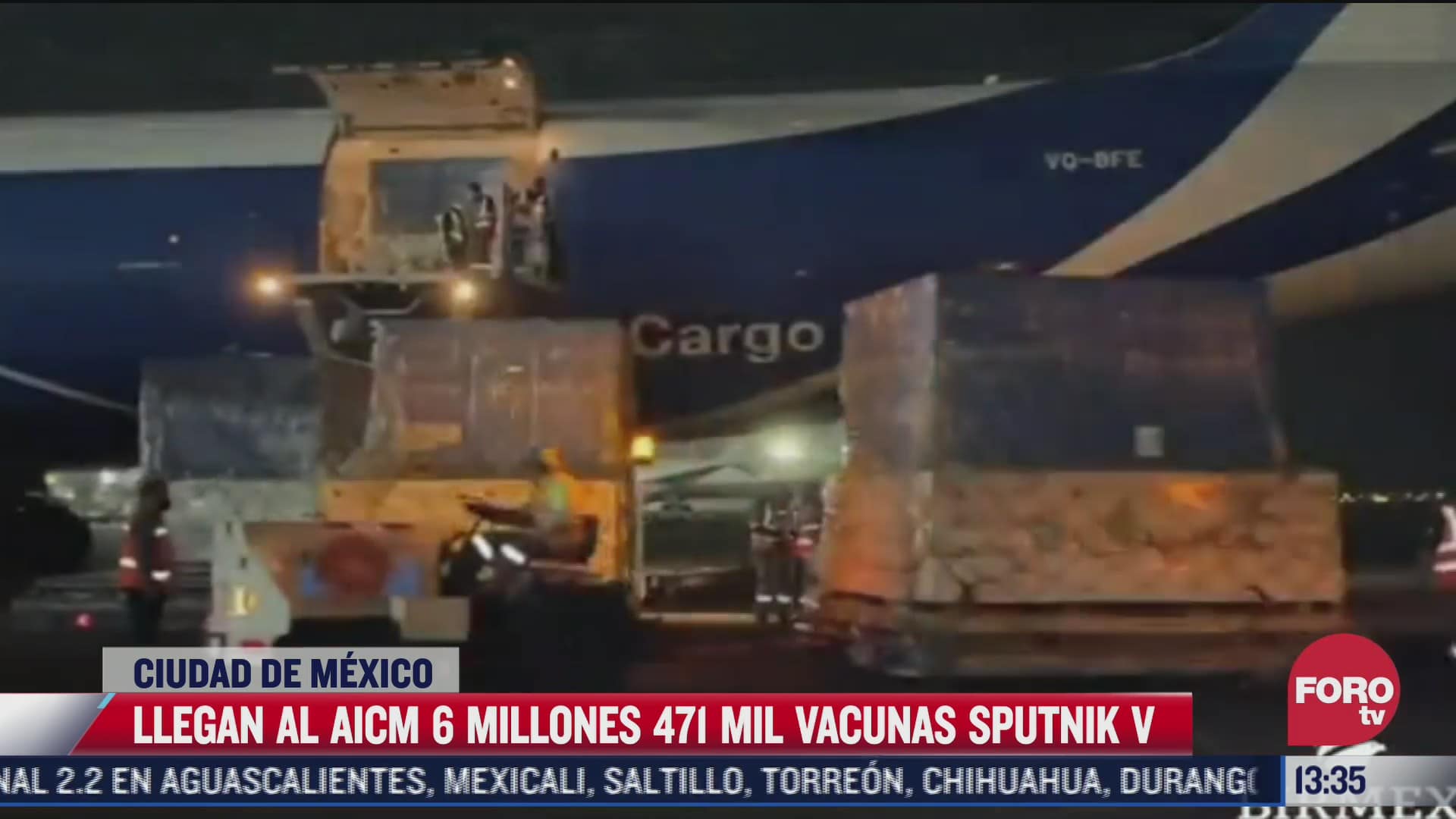 llega cargamento de vacunas sputnik v a mexico