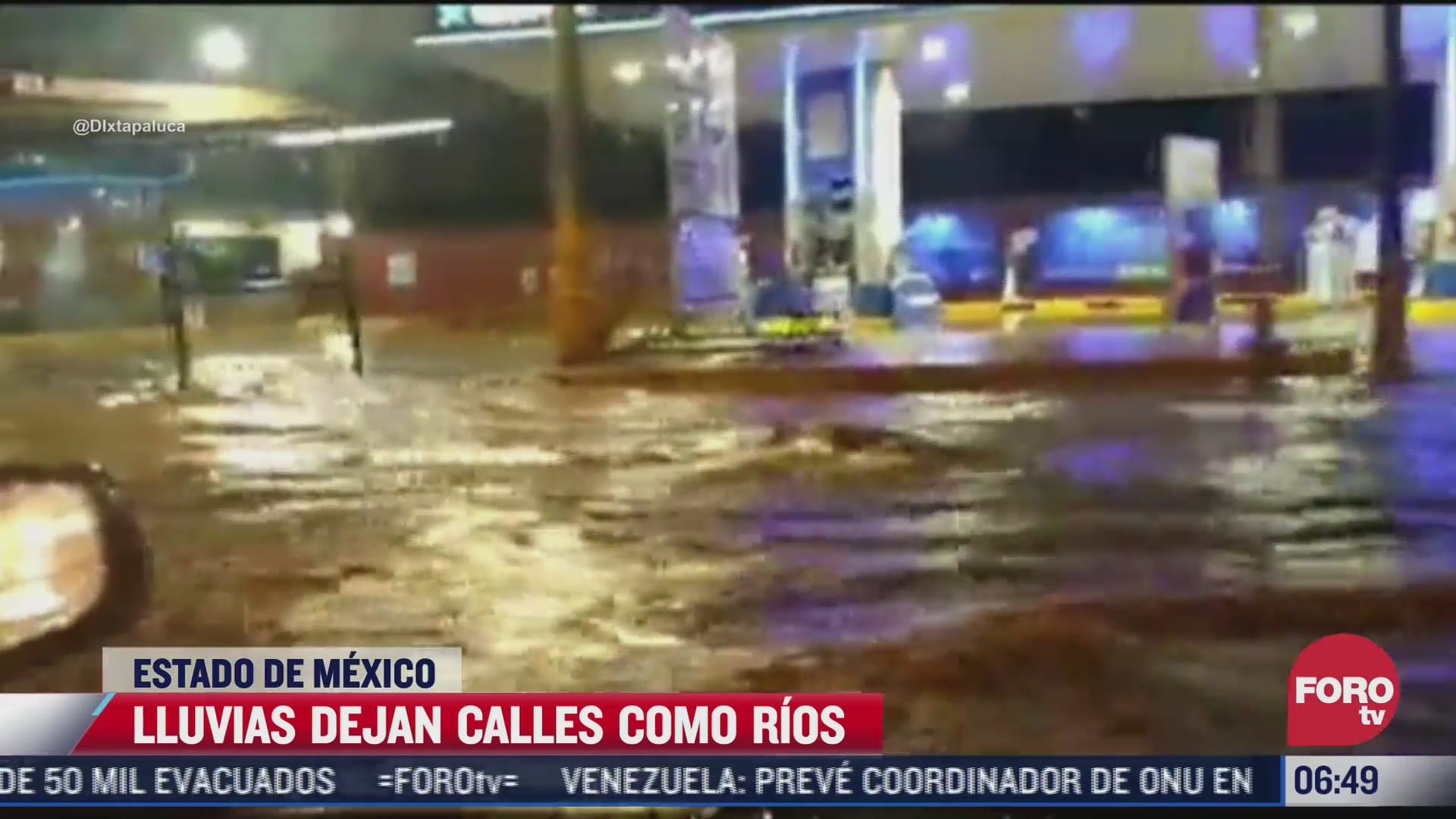 lluvias torrenciales inundaron algunas calles en municipio de la paz estado de mexico
