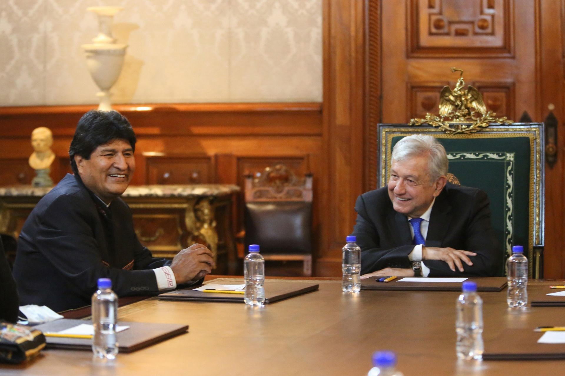 El presidente de México, Andrés Manuel López Obrador, se reunió con Evo Morales, expresidente de Bolivia, quien se encuentra en el país (Cuartoscuro)