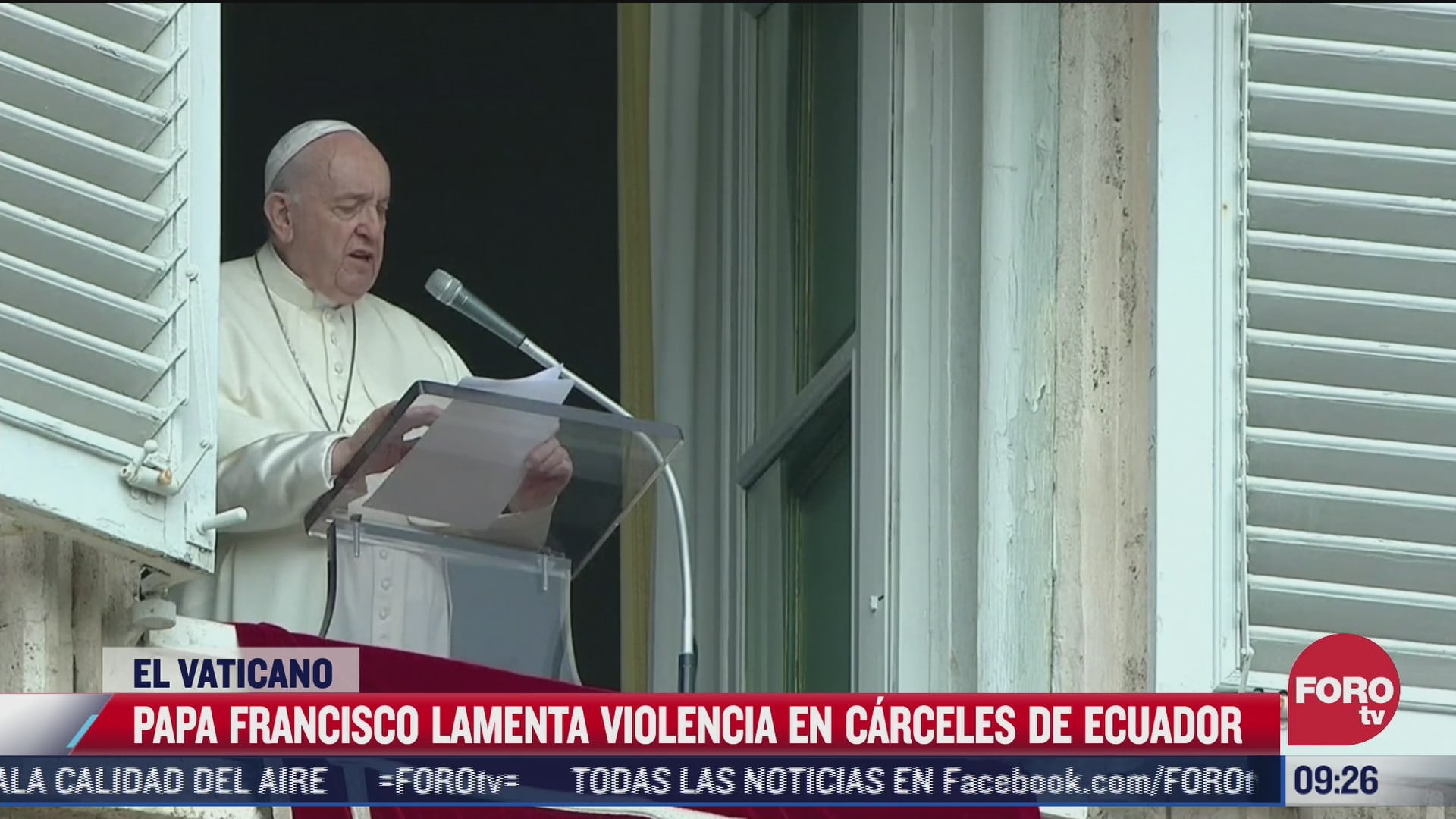 papa francisco lamenta violencia en carceles de ecuador