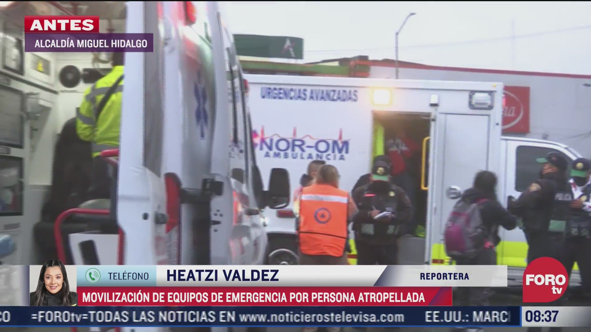 paramedicos atienden a persona atropellada en cetram tacubaya cdmx