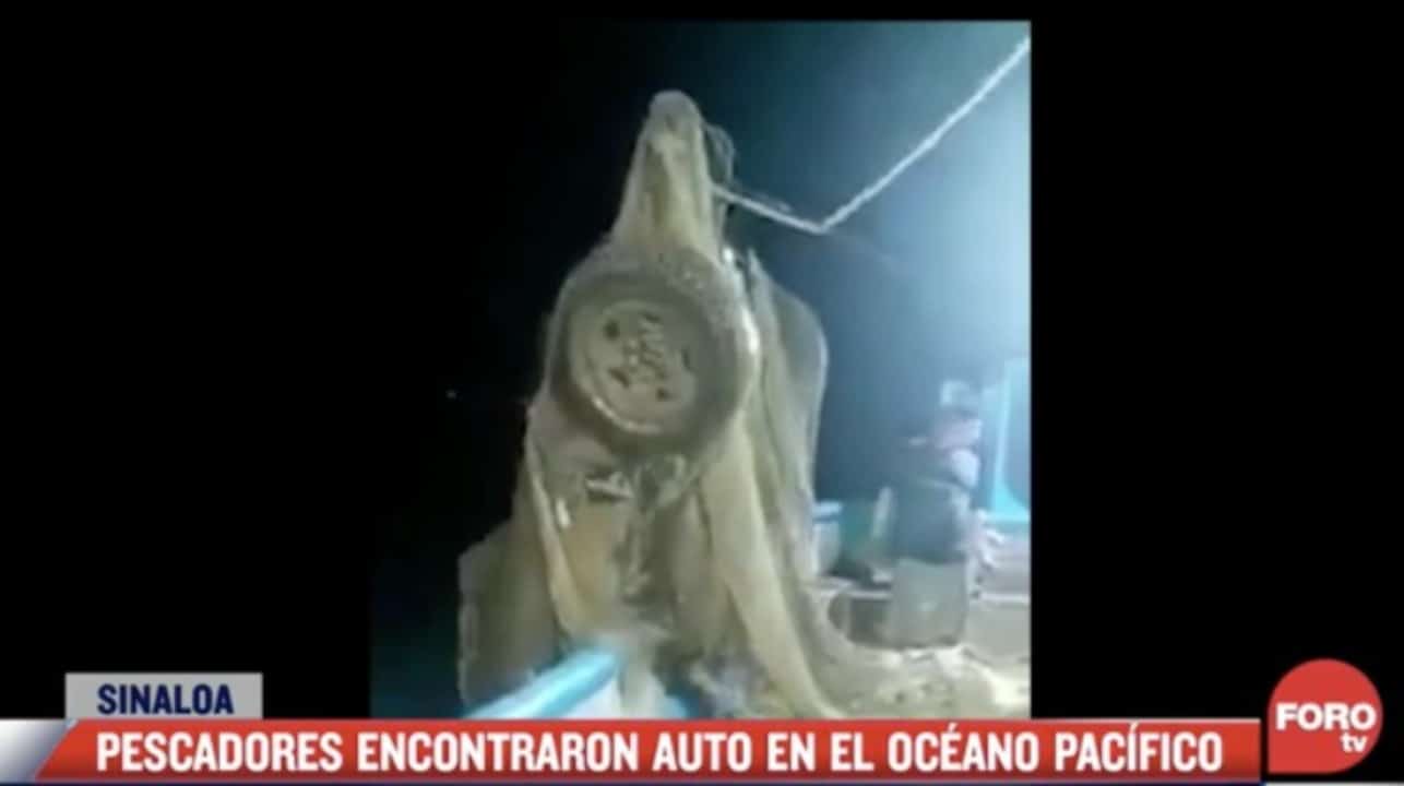 Video: Pescadores se llevan tremenda sorpresa en Mazatlán tras ‘pescar’ un automóvil