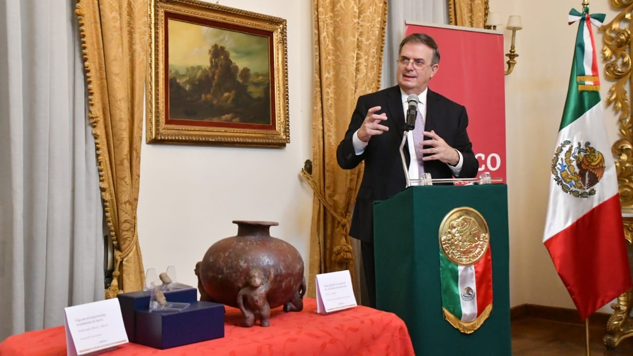 México recuperó tres piezas arqueológicas que fueron sustraídas ilegalmente y llevada a Italia