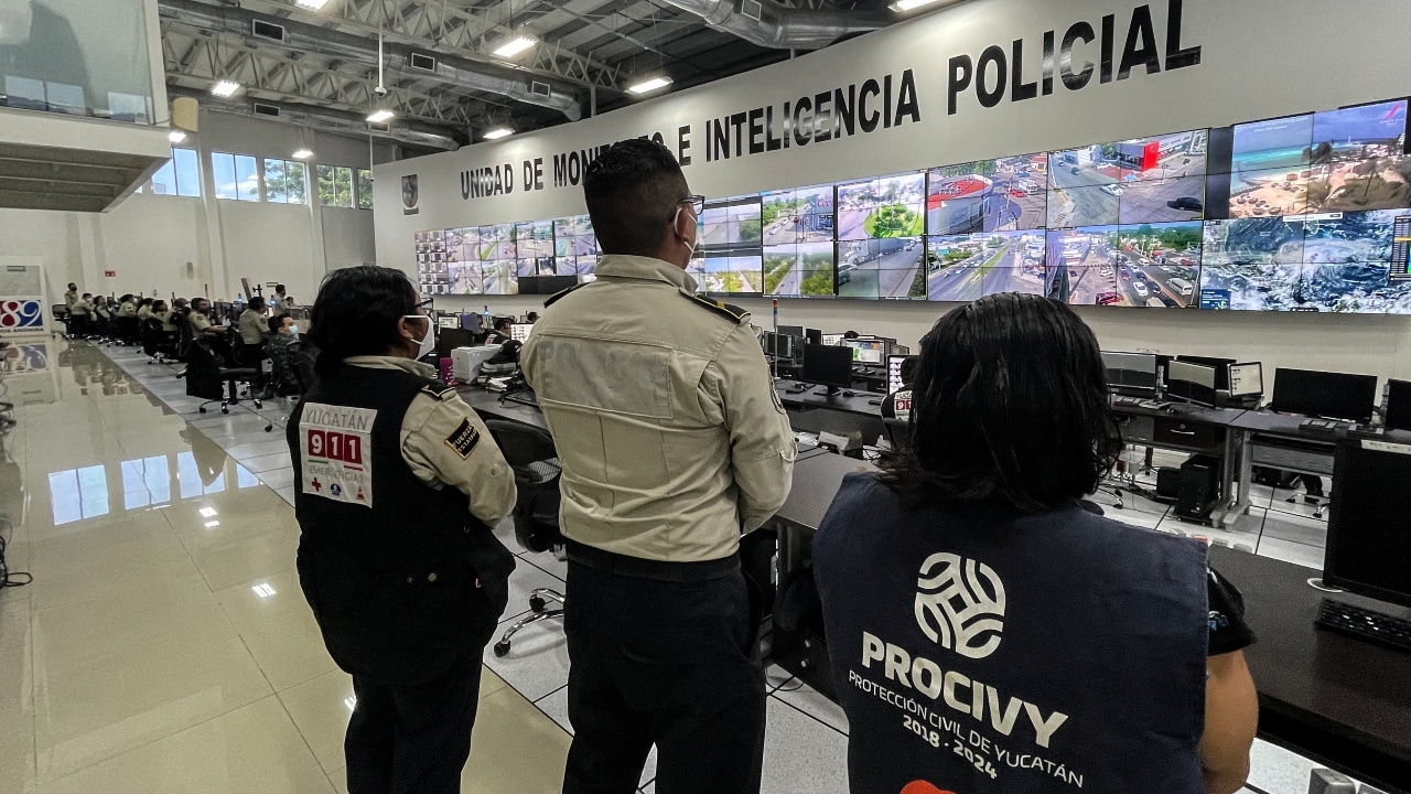 Instalaciones de la Unidad de Monitoreo e Inteligencia Policial de la SSP Yucatán