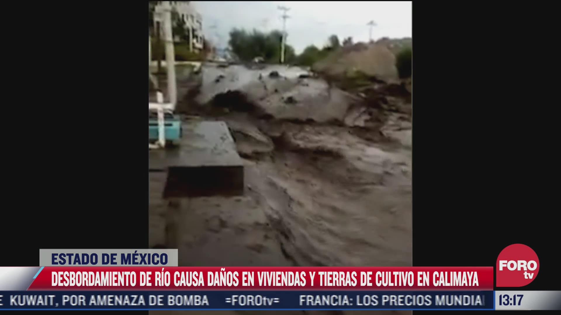 se desborda rio en calimaya estado de mexico
