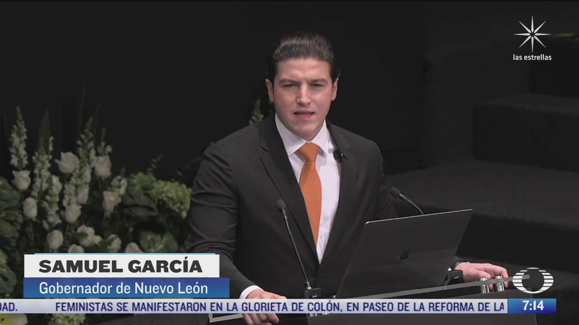 Samuel García rinde protesta como gobernador de Nuevo León