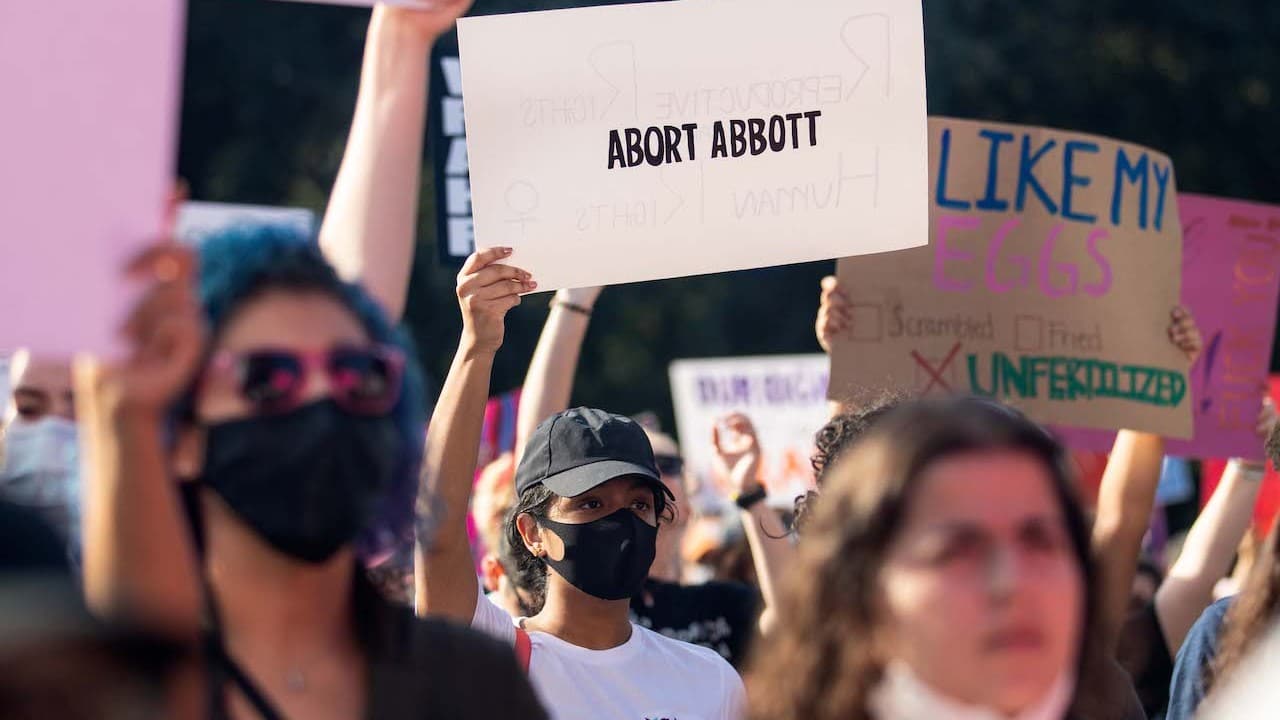 Manifestantes contra las leyes que prohíben el aborto en Texas (Getty images)