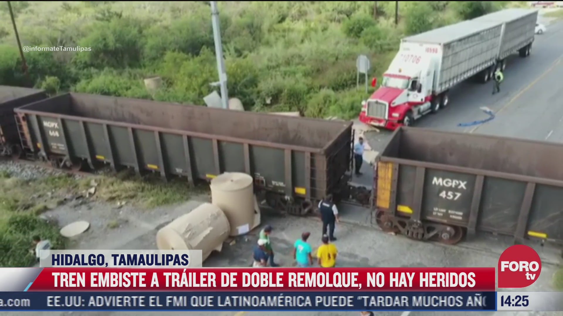 trailer fue embestido por tren en tamaulipas