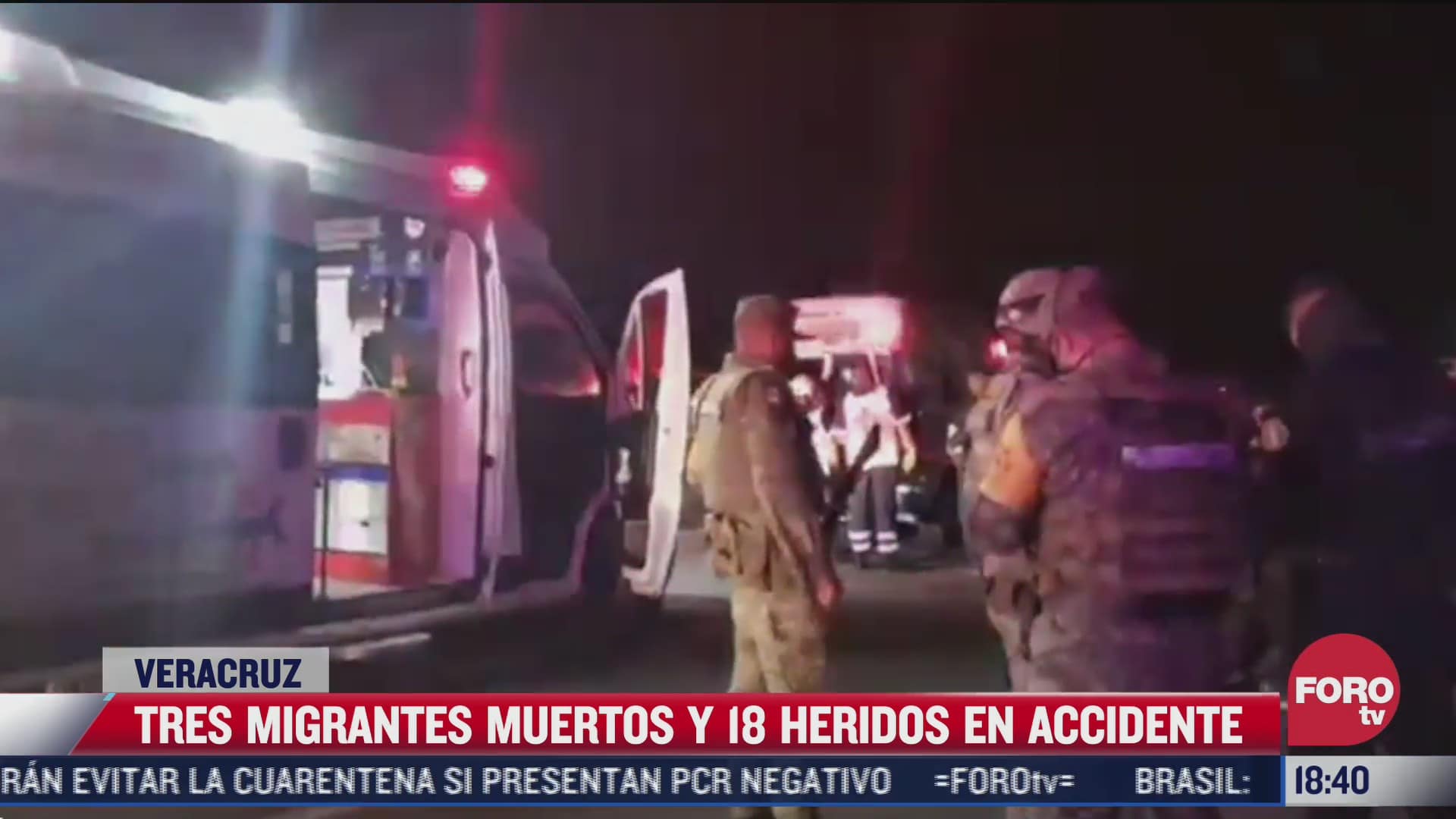 tres migrantes muertos y 18 heridos deja accidente en carretera de veracruz