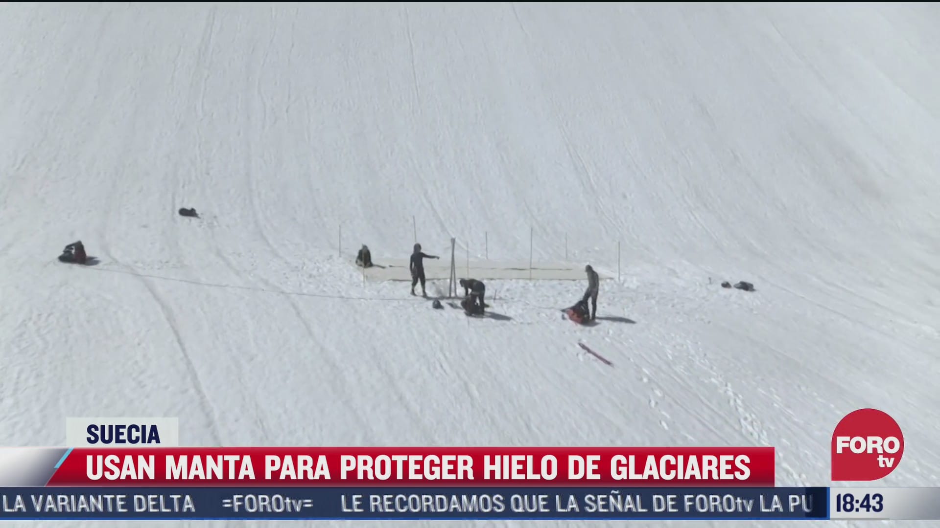 usan manta para proteger hielo de glaciares en suecia