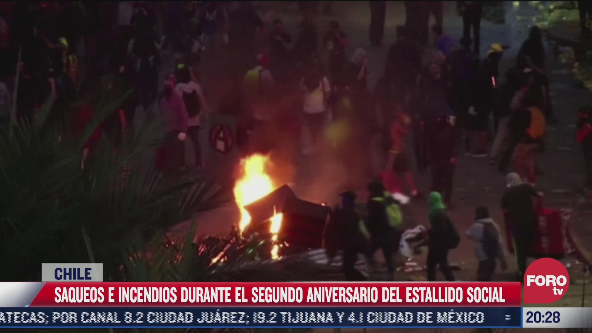 violentas protestas en chile a dos anos del estallido social