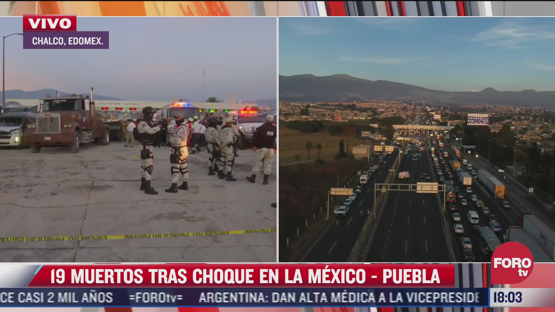 19 muertos por choque en la mexico puebla