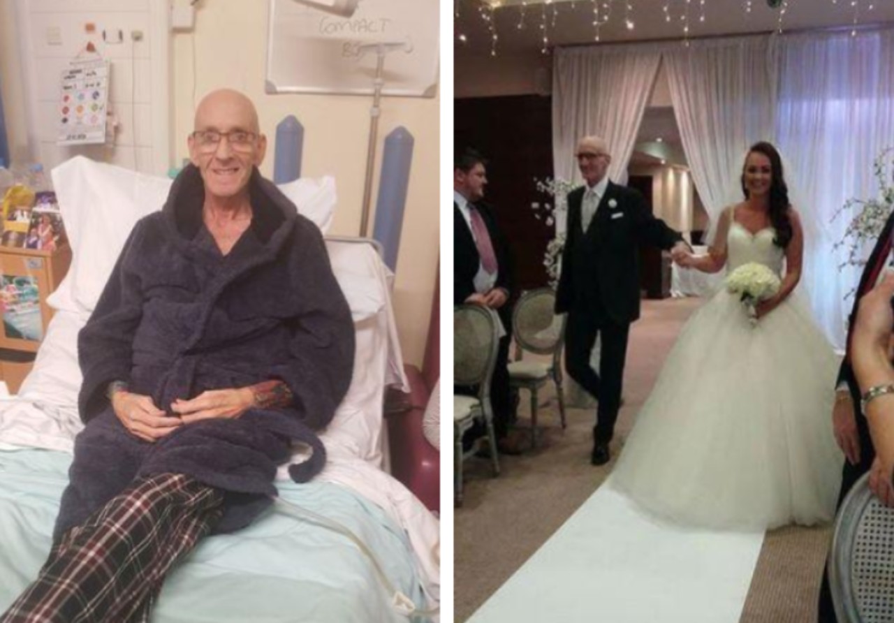 Padre recibe transplante tras boda de su hija