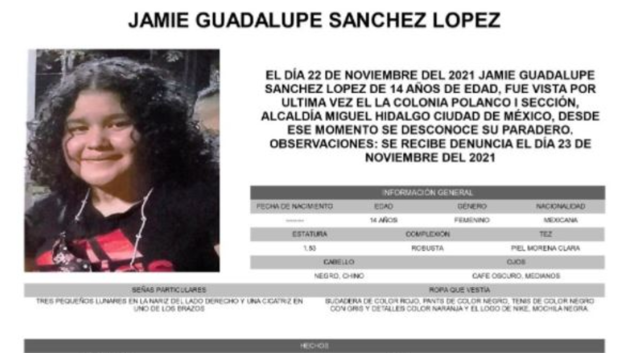 Activan Alerta Amber para localizar a Jaime Guadalupe Sánchez López