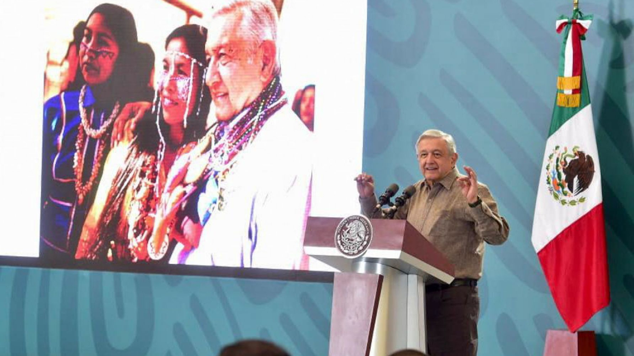 El presidente Andrés Manuel López Obrador en conferencia de prensa desde Hermosillo, Sonora