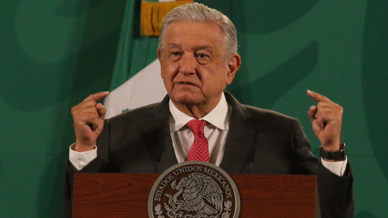 Andrés Manuel López Obrador durante la conferencia matutina en Palacio Nacional