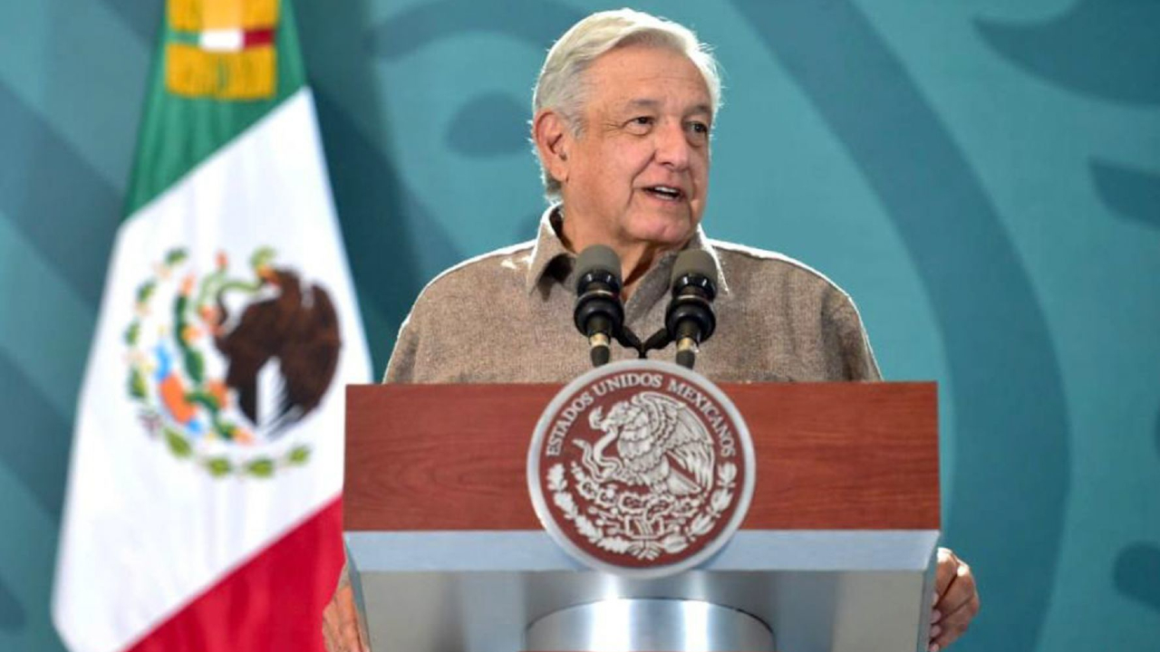 El presidente Andrés Manuel López Obrador en conferencia de prensa desde Hermosillo, Sonora.