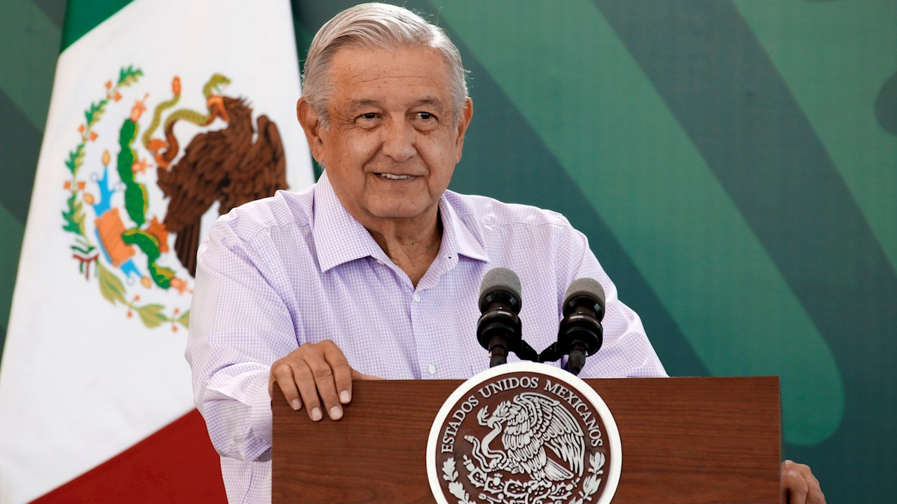 El presidente Andrés Manuel López Obrador en conferencia de prensa desde Colima