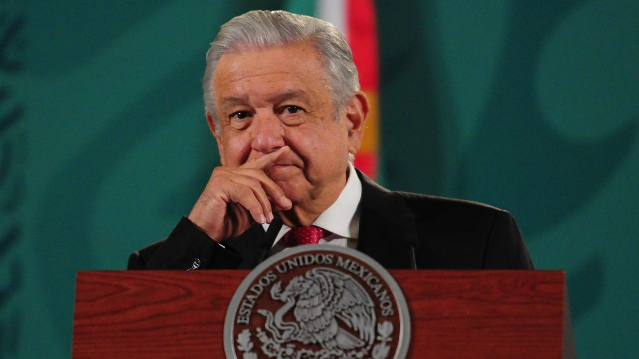 Andrés Manuel López Obrador durante la conferencia matutina en Palacio NacionaL