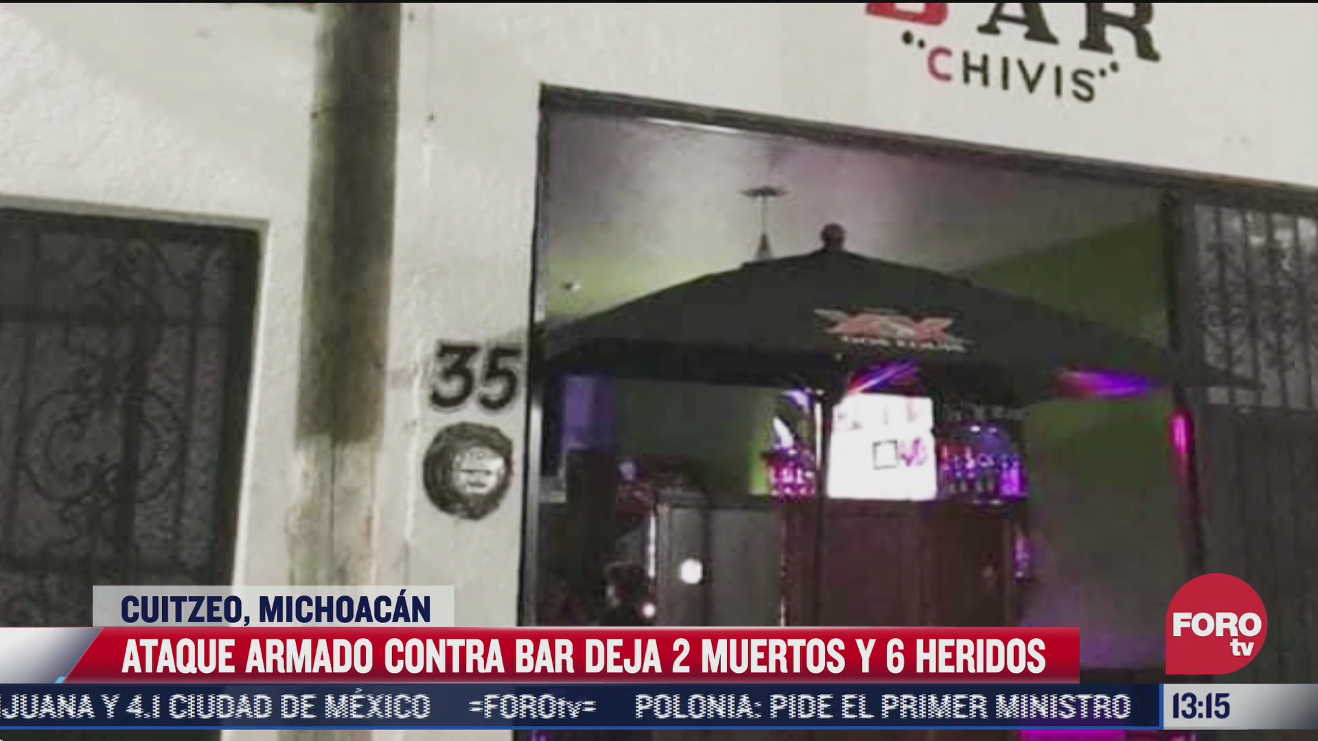 ataque armado contra bar deja 2 muertos en michoacan