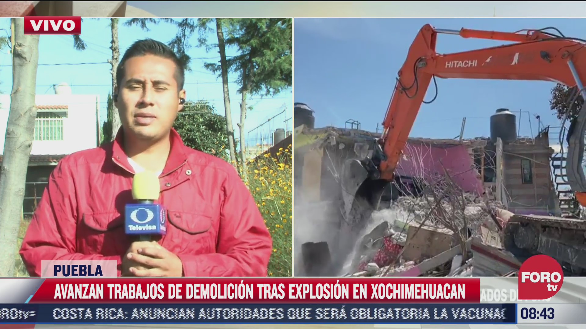 avanzan trabajos de demolicion tras explosion en xochimehuacan puebla