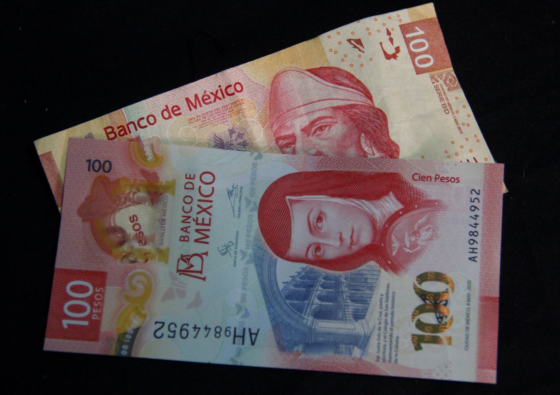 Aspectos de billetes de 100 pesos. (Cuartoscuro, archivo
