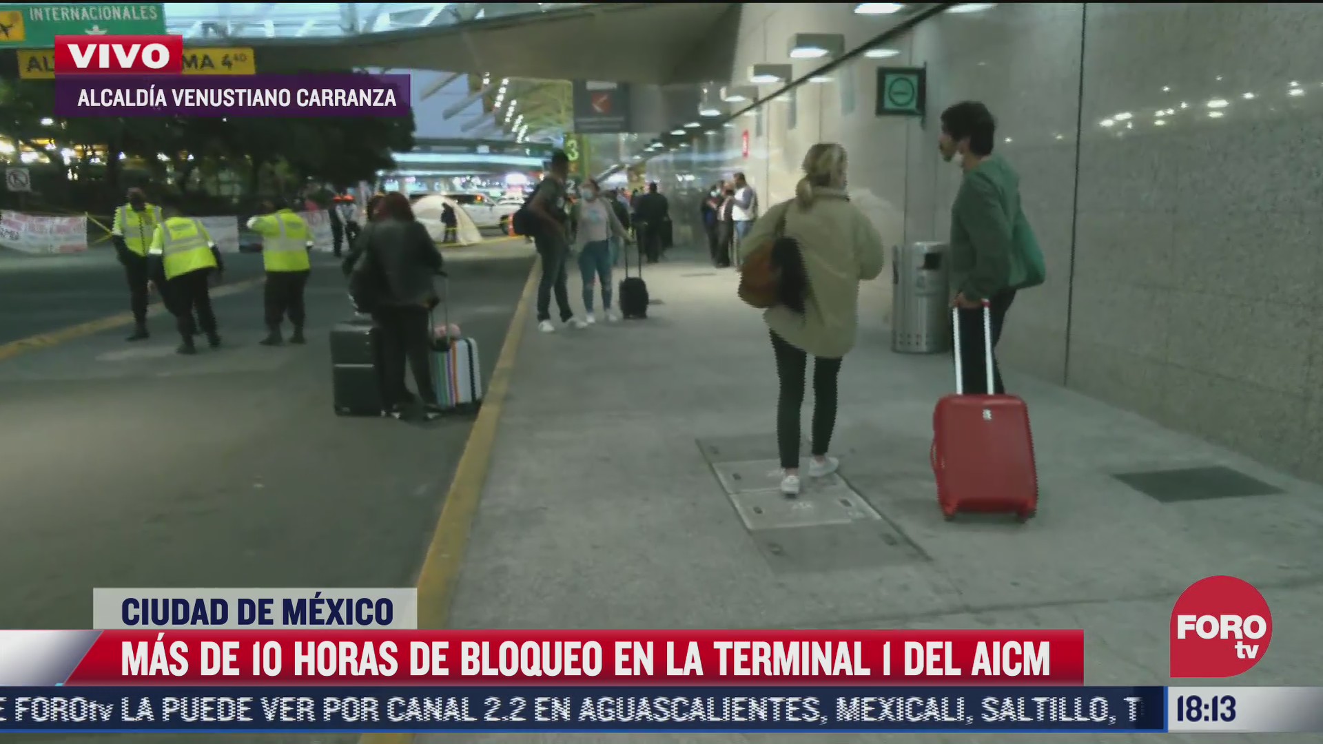 bloqueo de aduanas en el aeropuerto se extiende por mas de 10 horas
