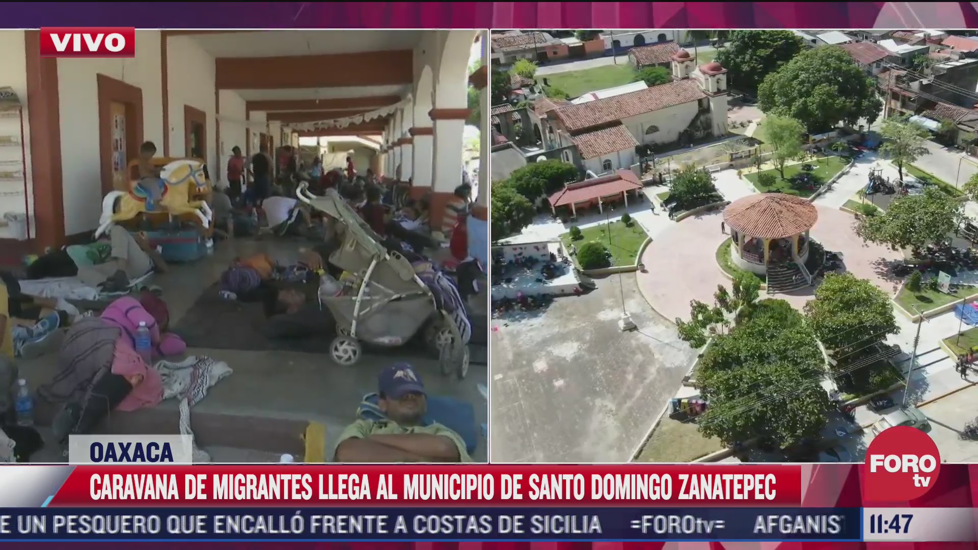 caravana migrante llega al municipio de santo domingo zanatepec oaxaca