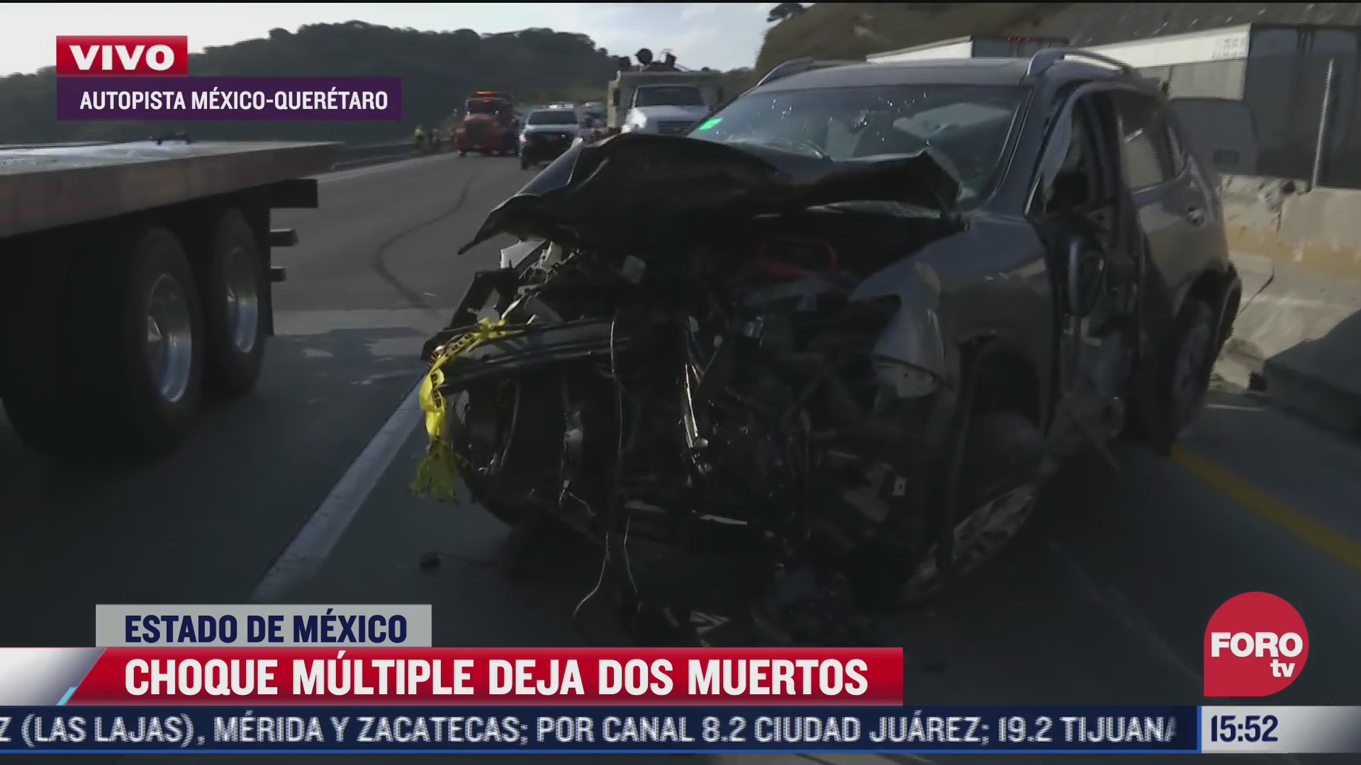 choque multiple en la autopista mexico queretaro deja dos muertos