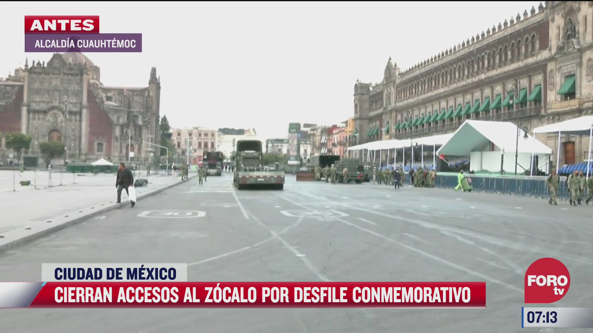 cierran el zocalo de cdmx por desfile militar de la revolucion mexicana