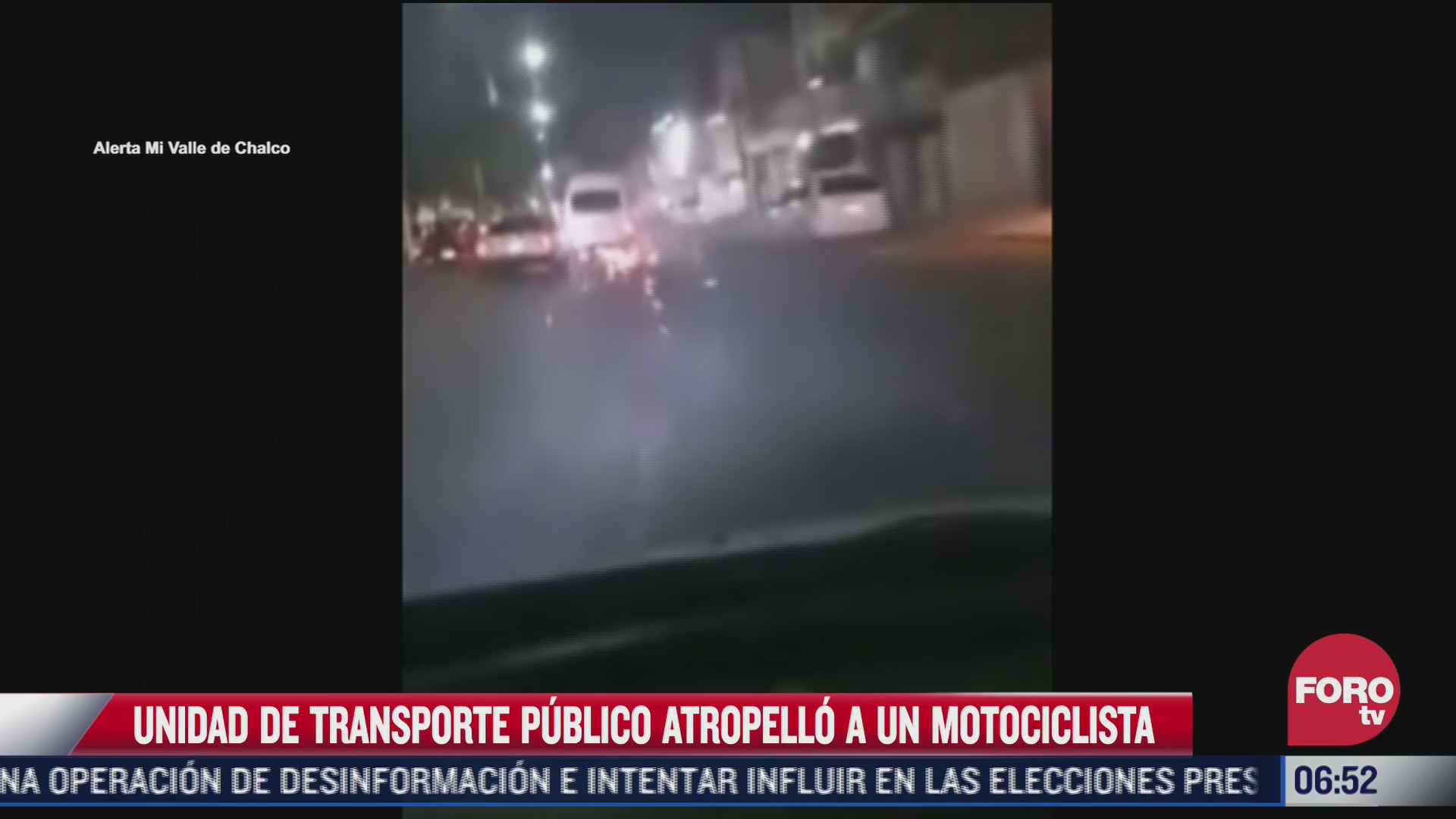 conductor de transporte publico atropella a motociclista y lo arrastra en edomex