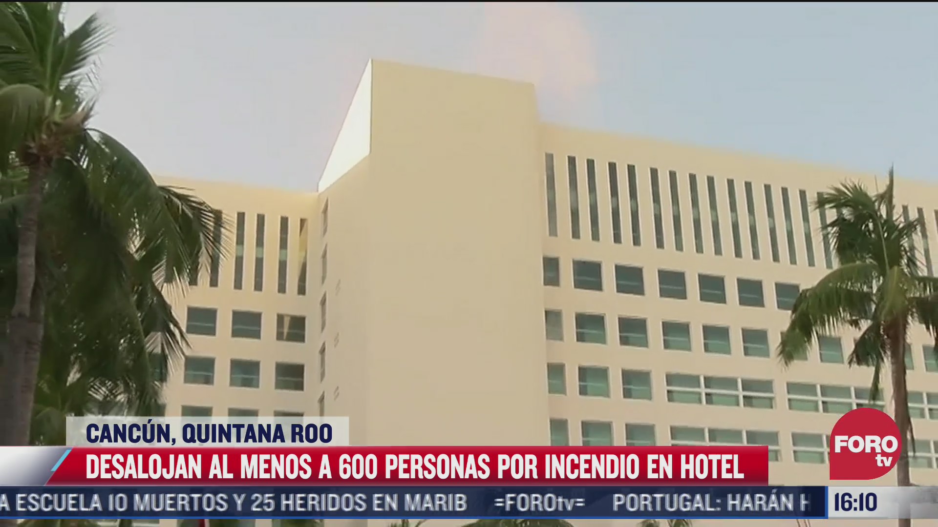 desalojan a 600 personas tras incendio en hotel de cancun