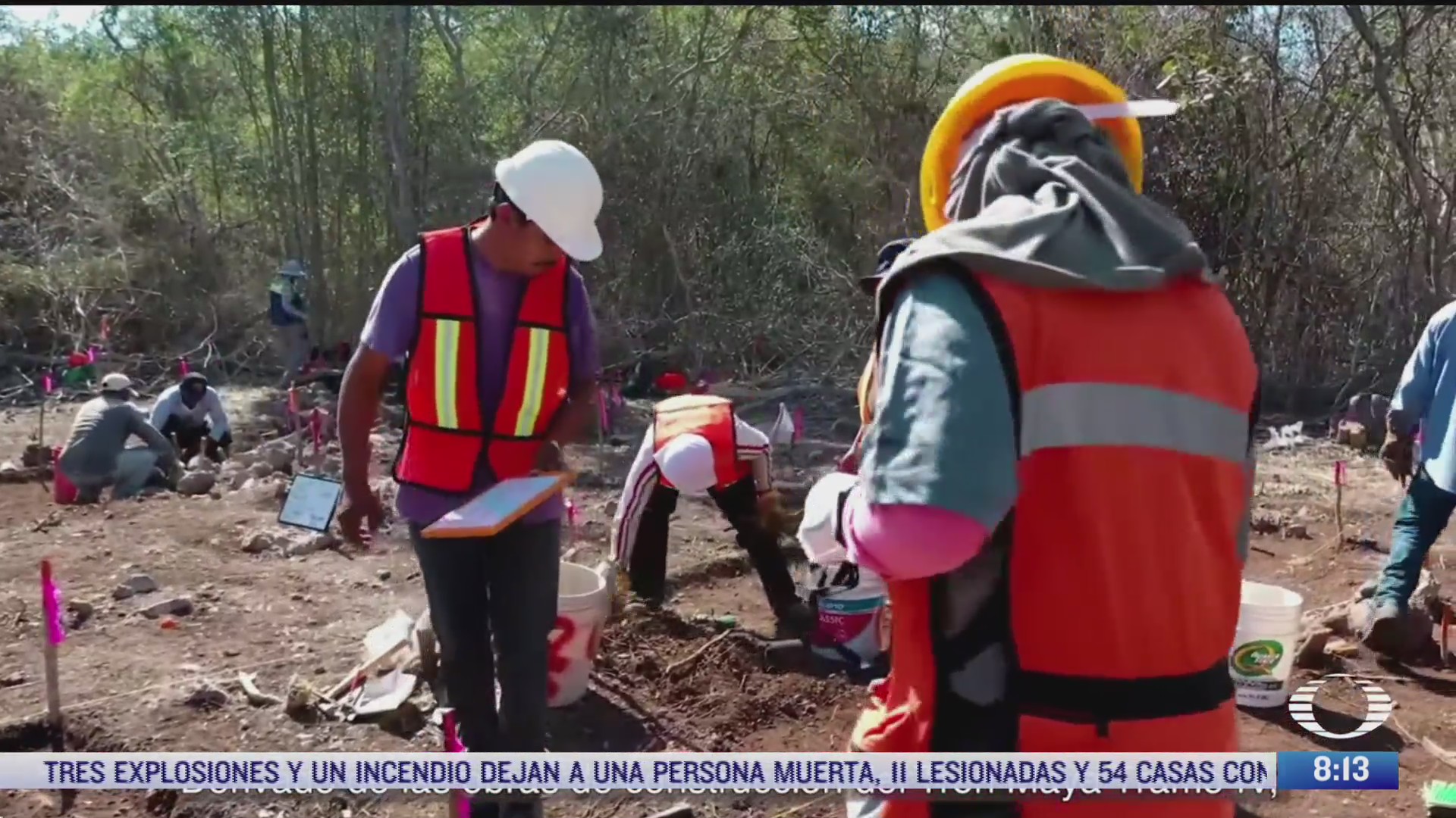 encuentran canoa prehispanica durante obras de excavacion del tren maya
