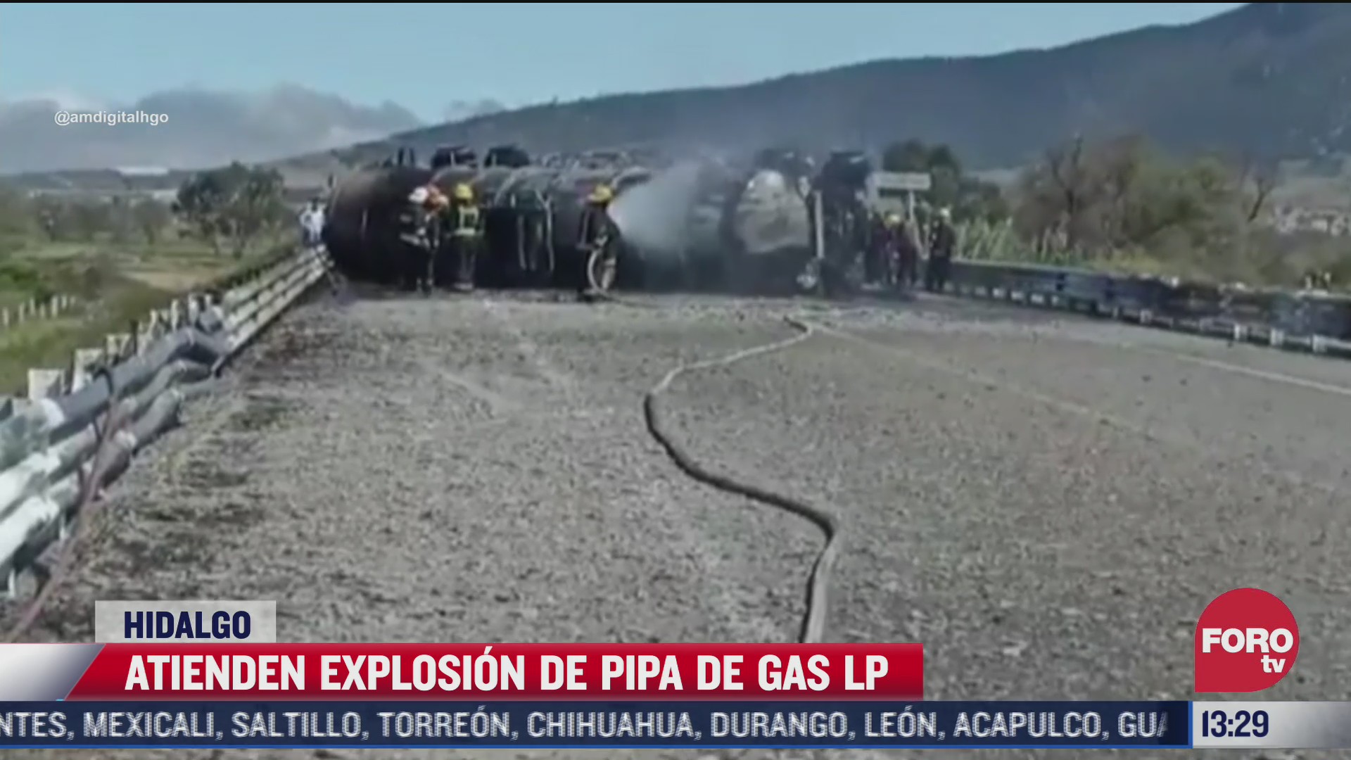 explota pipa de gas lp en la mexico tuxpan hidalgo