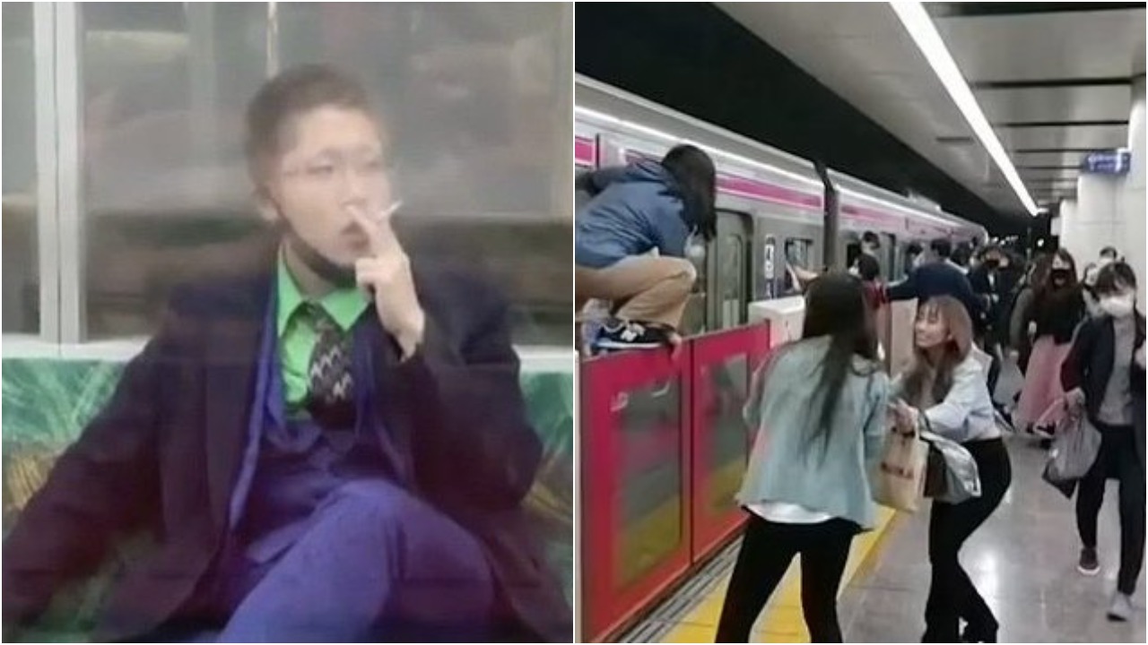 Hombre disfrazado de Joker apuñala personas en tren Tokio