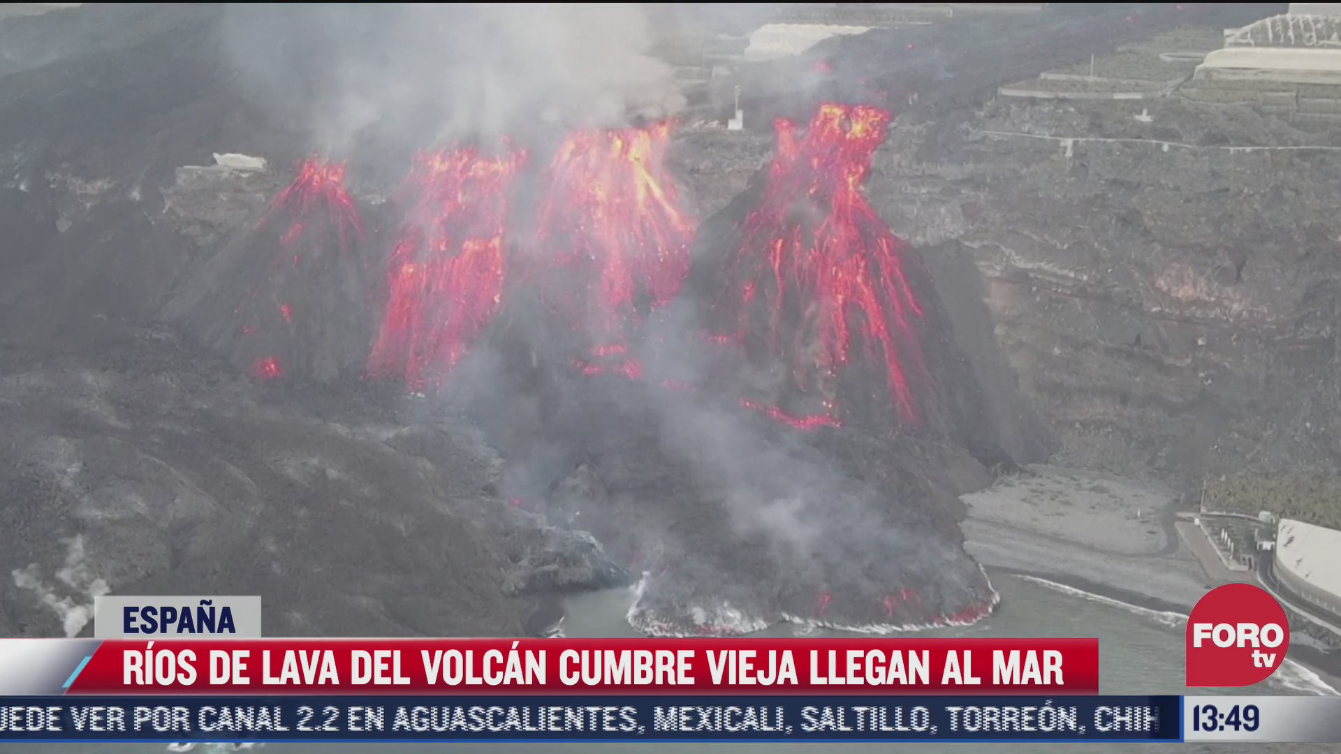 lava del volcan cumbre vieja continua llegando al mar