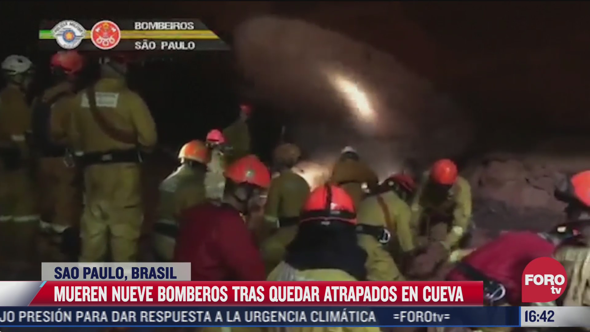 mueren nueve bomberos tras derrumbe de gruta en brasil