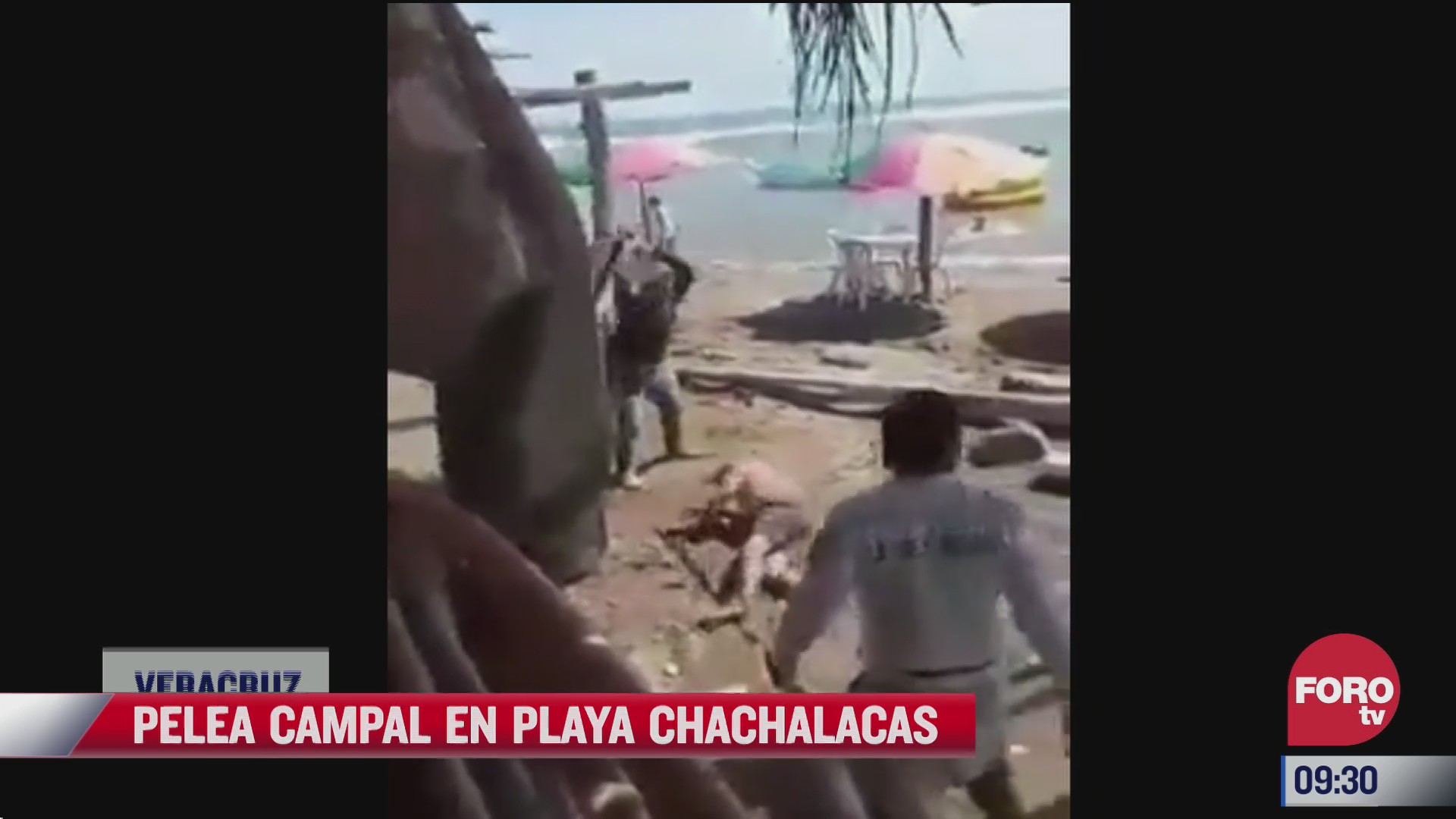 pelea campal entre turistas en playa chachalacas en veracruz