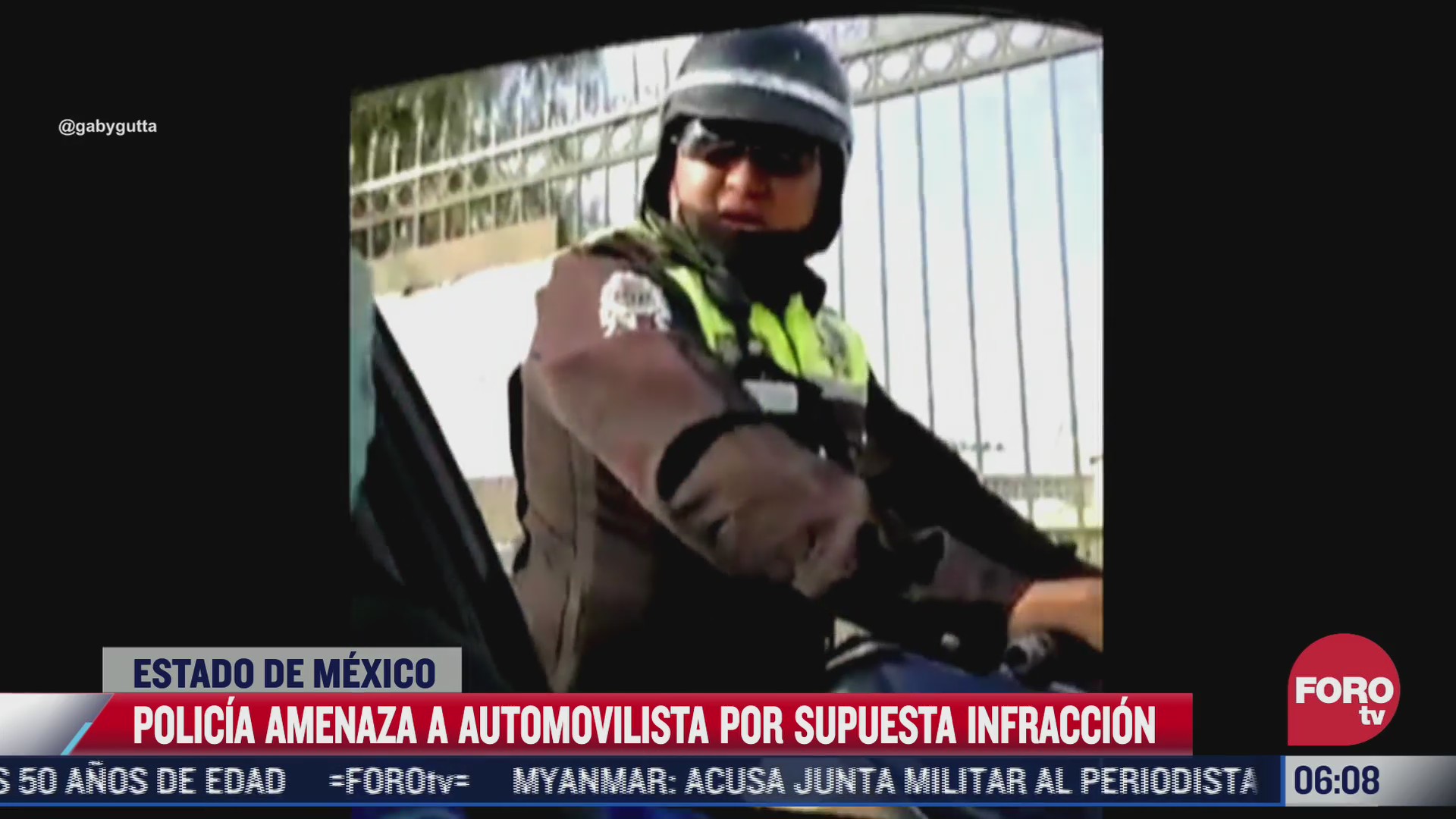 policia amenaza a automovilista por supuesta infraccion en el estado de mexico