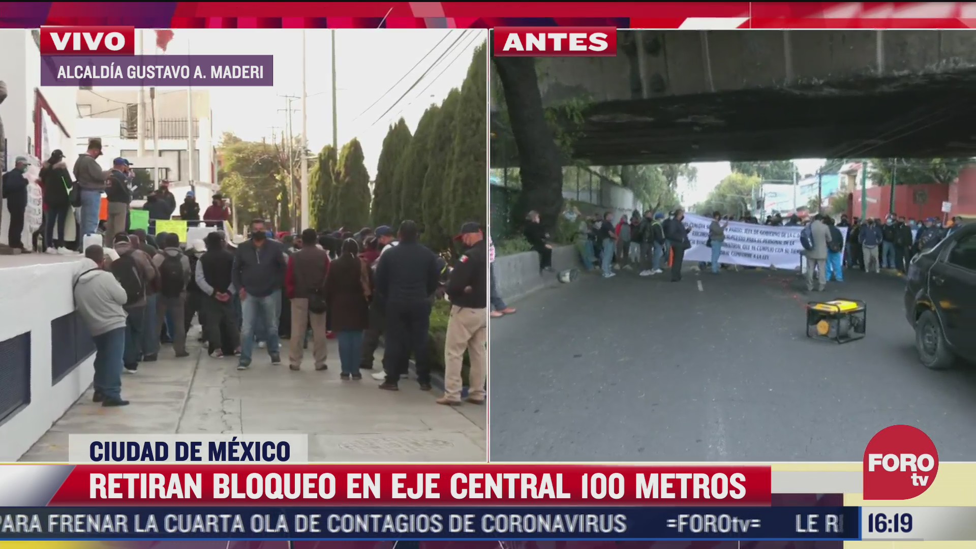 policias bancarios retiran bloqueo en eje central y avenida 100 metros