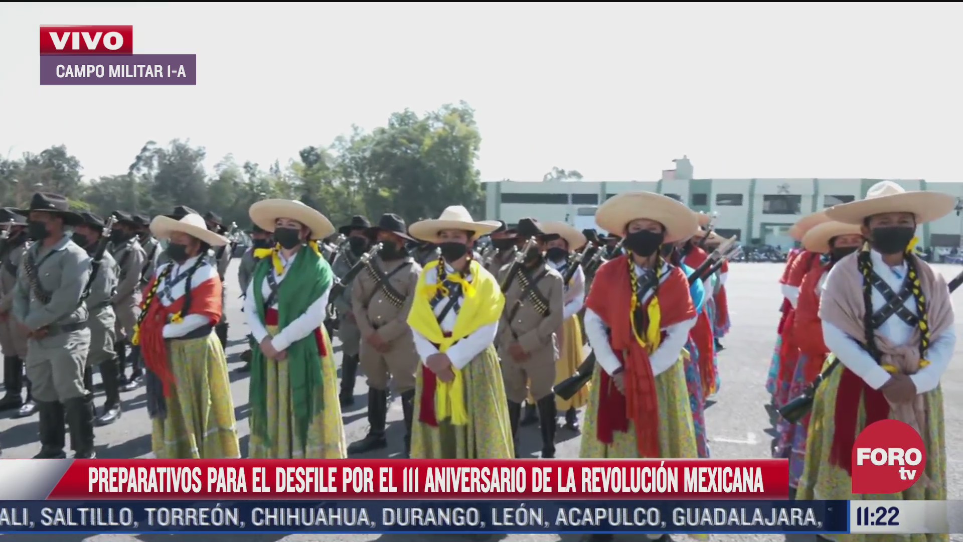 preparativos para el desfile por el aniversario de la revolucion mexicana