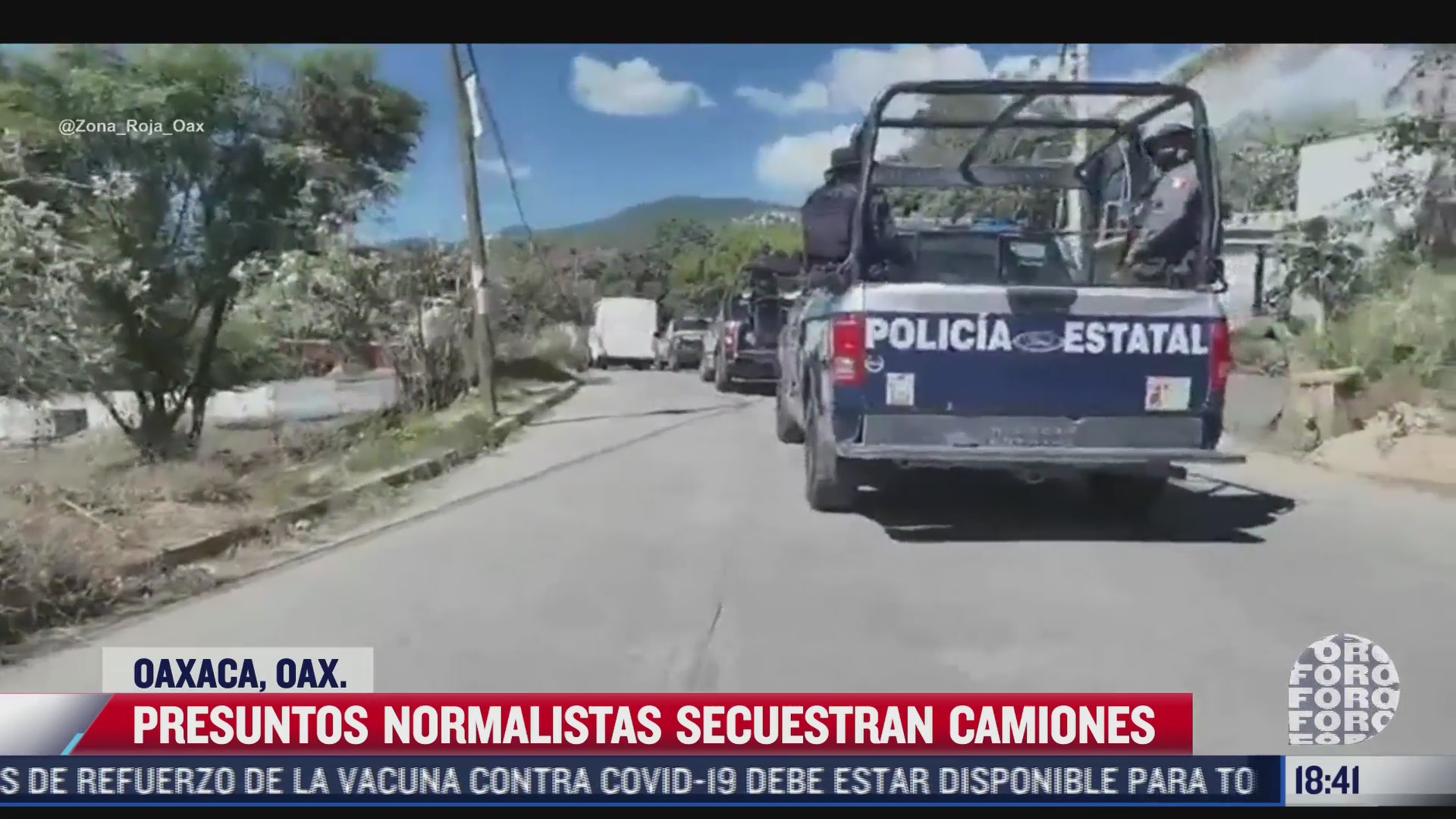 presuntos normalistas secuestran camiones en oaxaca