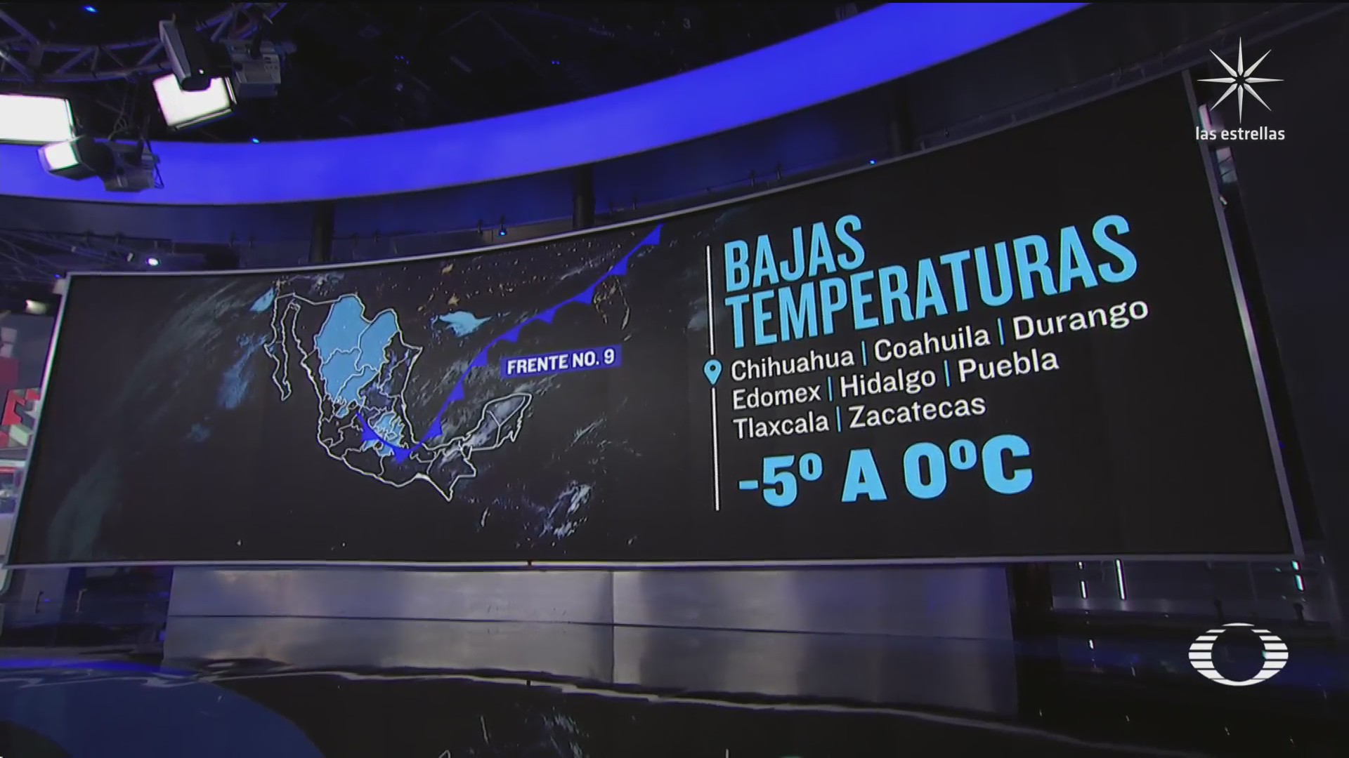 preven temperaturas muy bajas en el norte y centro del pais