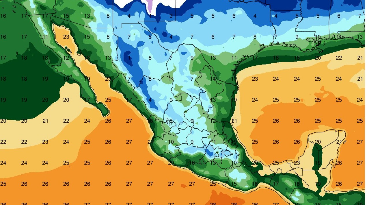 Reportan hasta 6 grados bajo cero en algunos municipios de Chihuahua.