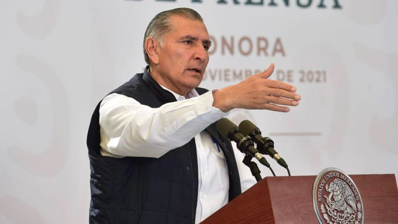 El secretario de Gobernación, Adán Augusto López, en conferencia de prensa desde Hermosillo, Sonora