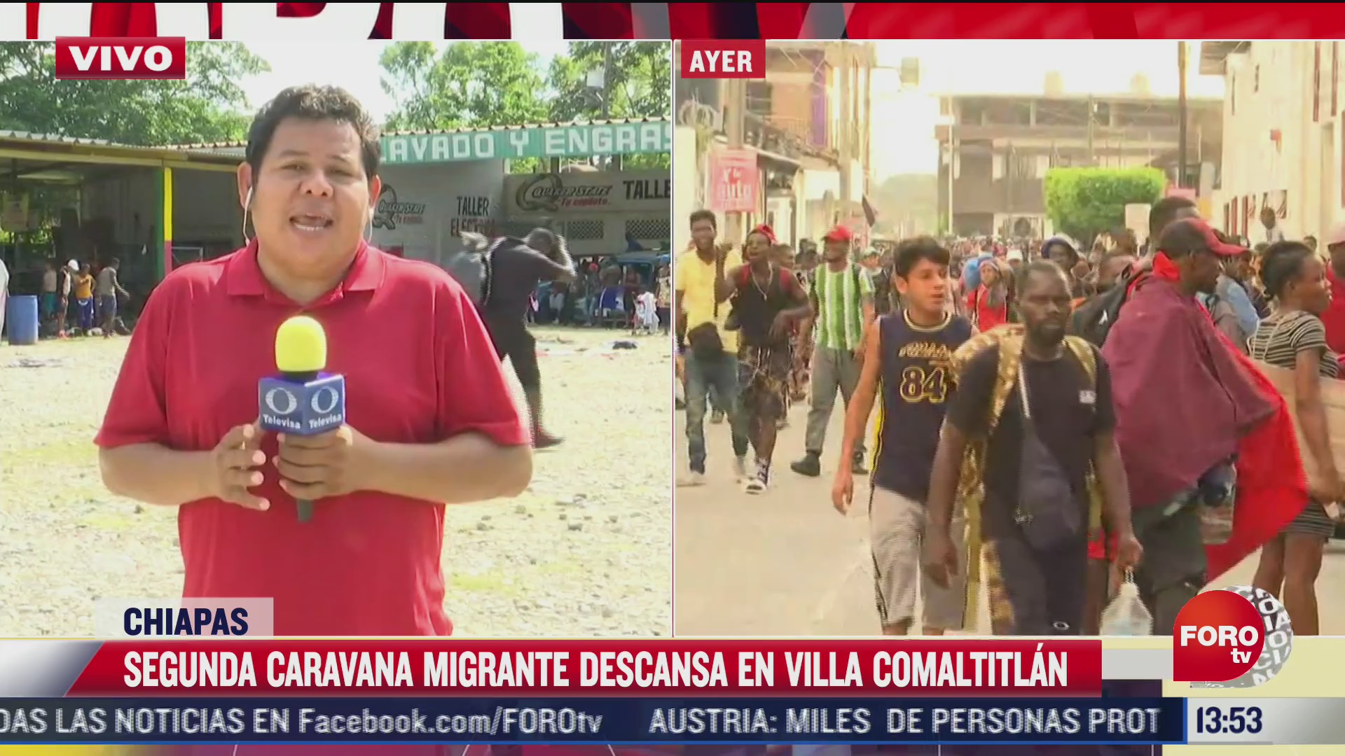 segunda caravana migrante descansa en villa comaltitlan chiapas