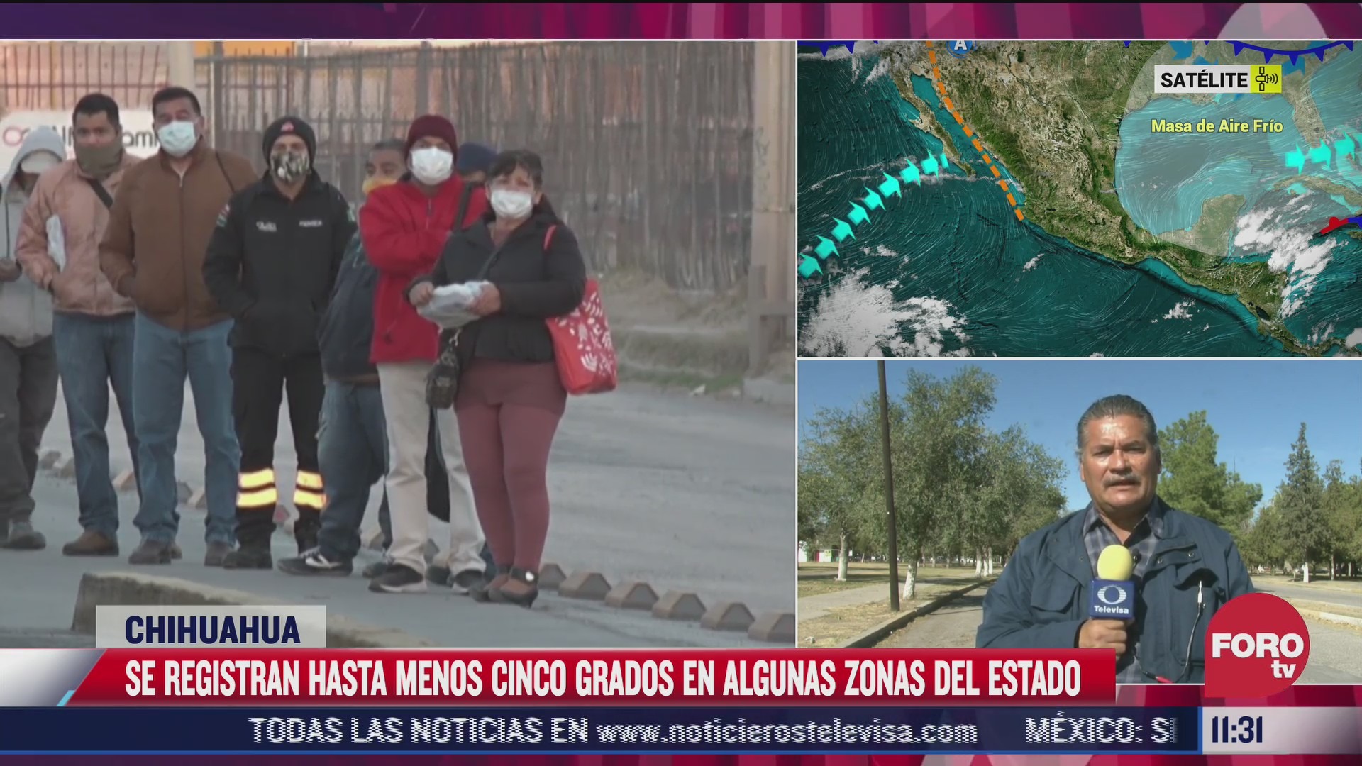 Se registran hasta menos cinco grados en municipios de Chihuahua